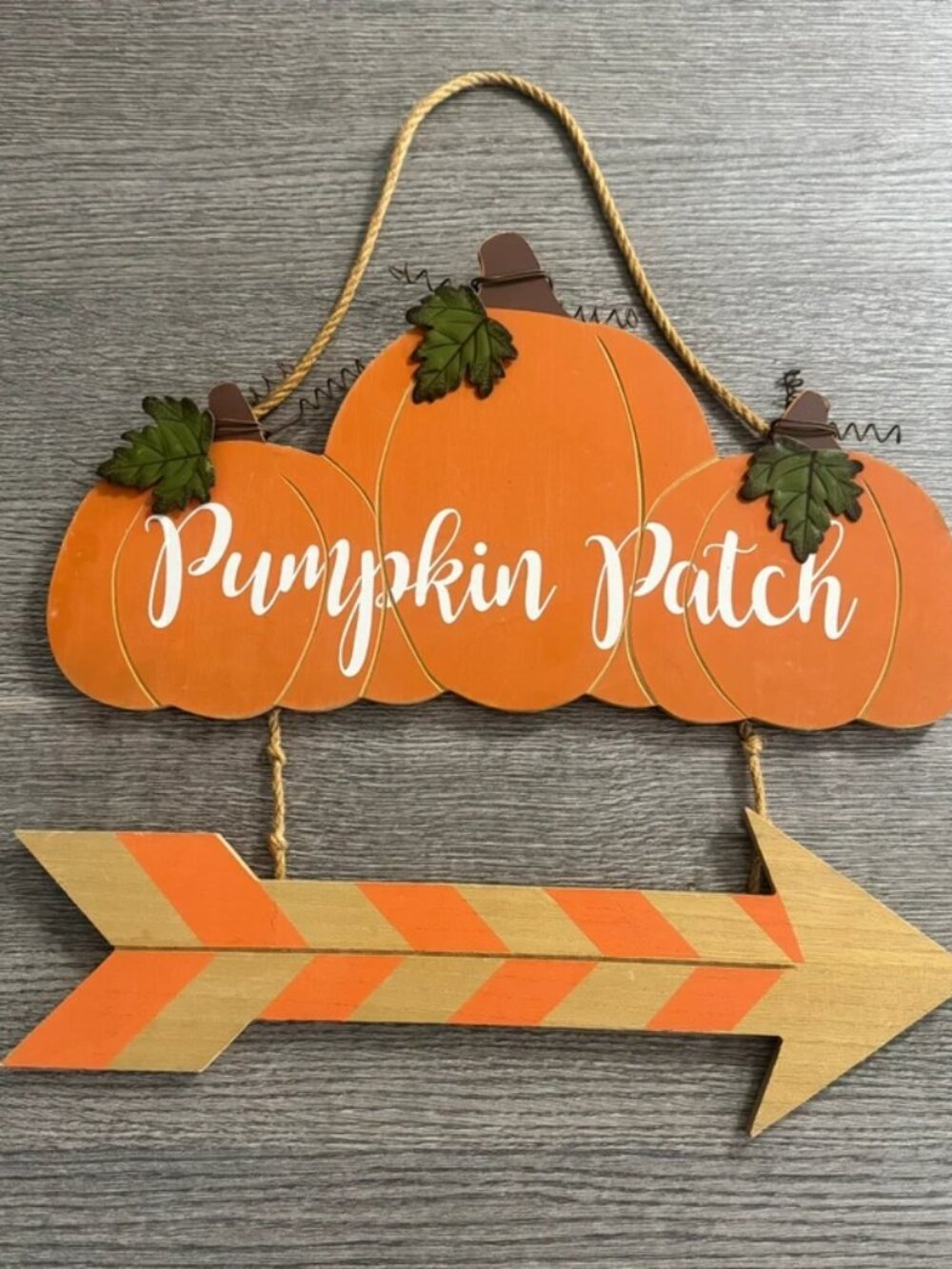 Pumpkin Patch Halloween wooden hanging sign